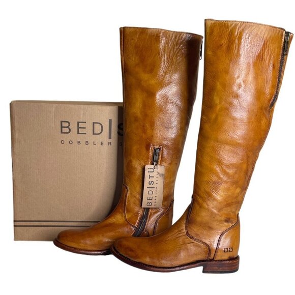 Bed Stu Shoes - BED STU Tess Windsor Tan Riding Boots Size 8.5